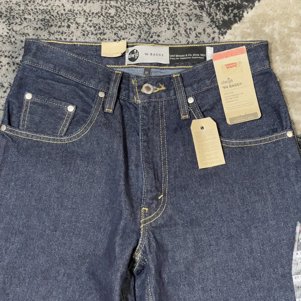 Levis Jeans SilverTab '94‎ Baggy Men Size 27x31 Blue Denim Dark Wash Skater NEW
